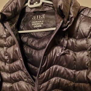 a.n.a. metallic down puffer coat size small